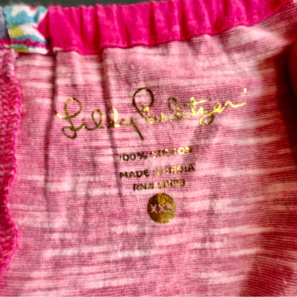Lilly Pulitzer ALIA BEACH COVER UP Cotton Dress, Flamingo Pink Nice Stems XXS - Picture 4 of 10